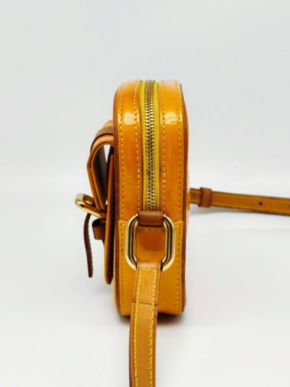 Louis Vuitton Christie PM Monogram Vernis Yellow Patent Leather Crossbody Bag - Picture 14 of 14